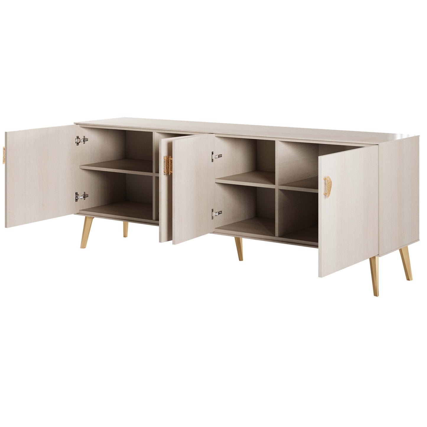 Manhattan Comfort Haley 78.7" Mid-Century Modern Sideboard in White SB002-WH