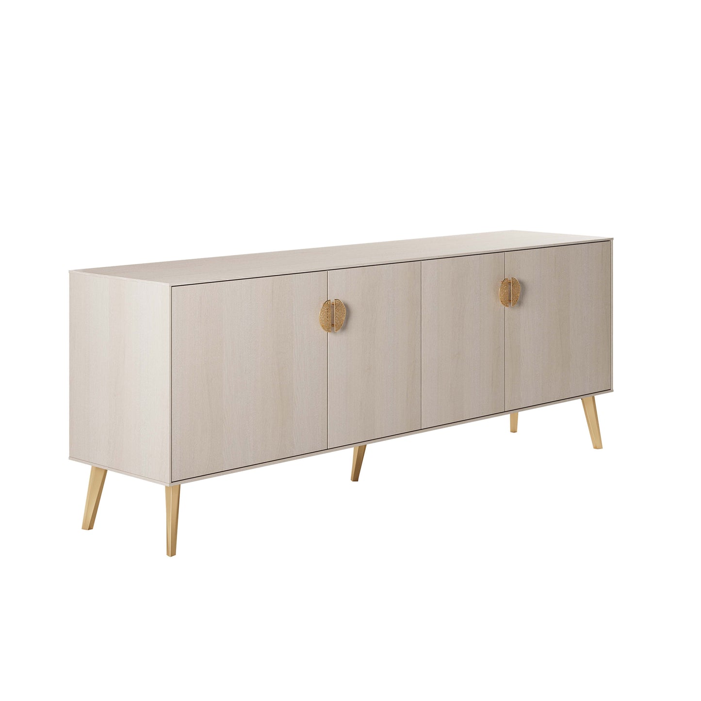 Manhattan Comfort Haley 78.7" Mid-Century Modern Sideboard in White SB002-WH