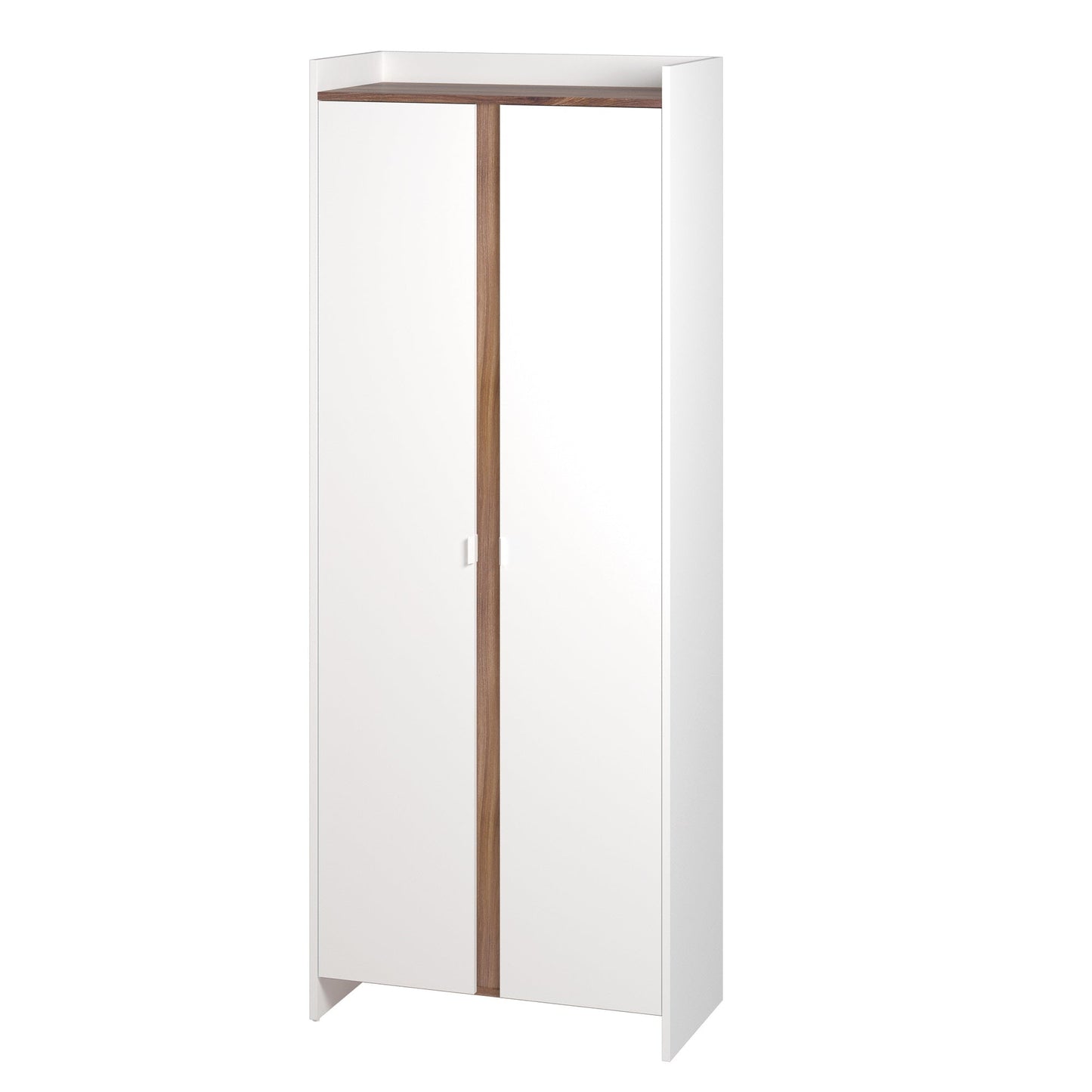 Manhattan Comfort Mid-Century Modern Ratzer Storage Cabinet with 11 Shelves in White and Brown SC-317AMC193