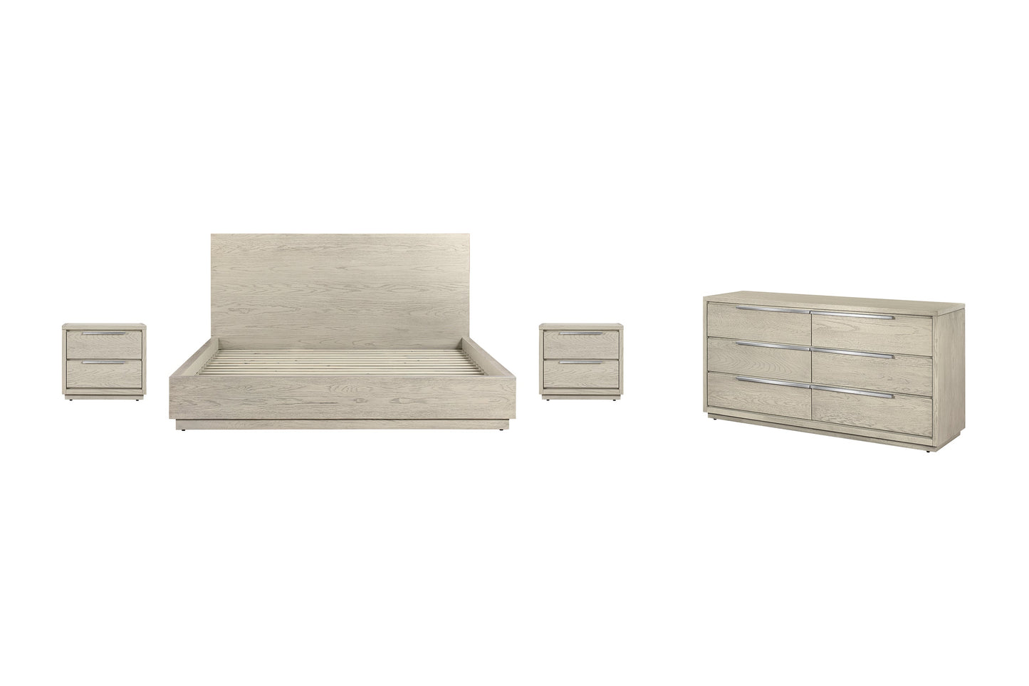 Abbey 3 & 4 Piece Bedroom Set in Gray Oak Wood