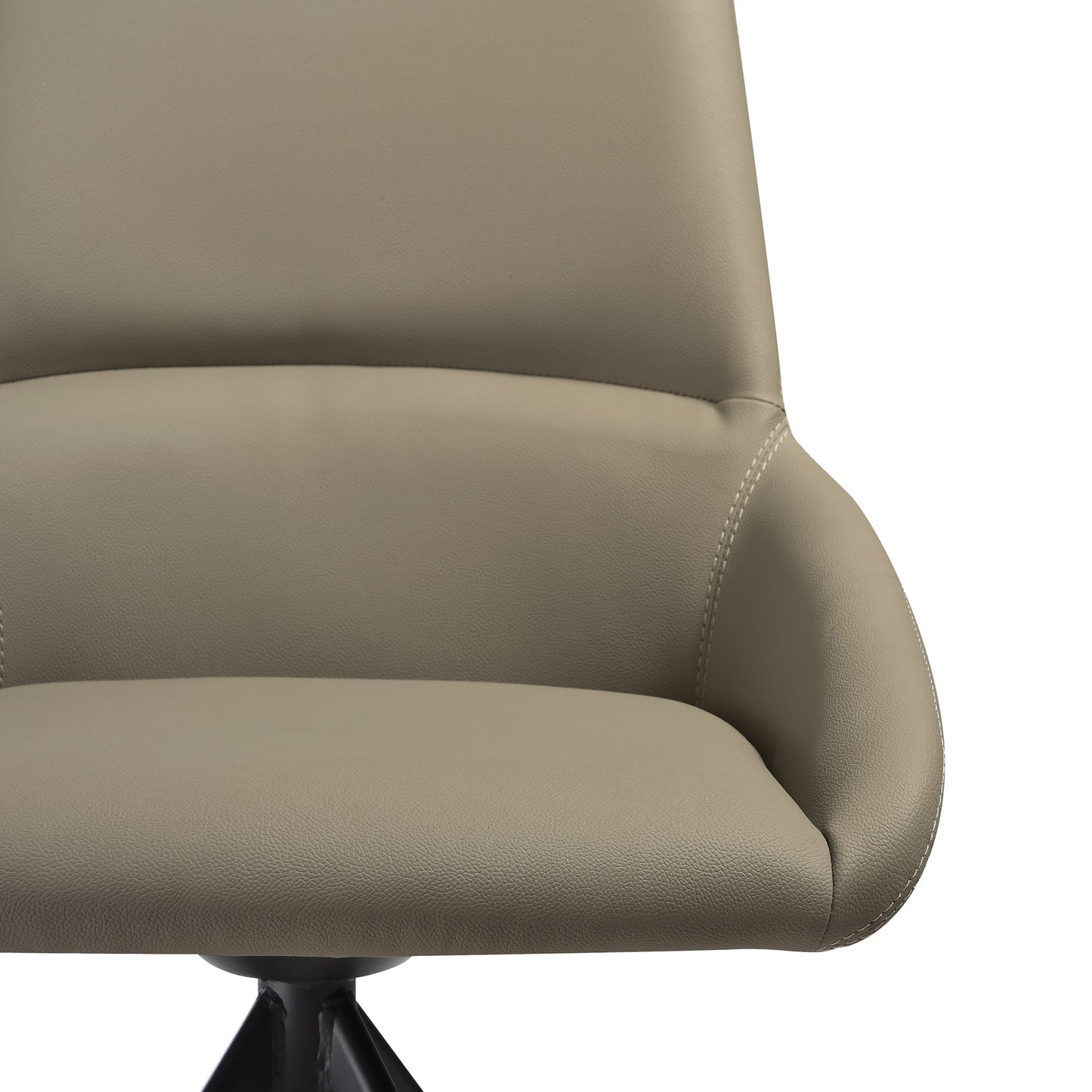 Alora Maverick 7 Piece Extendable Dining Set with Taupe Gray Faux Leather Chairs