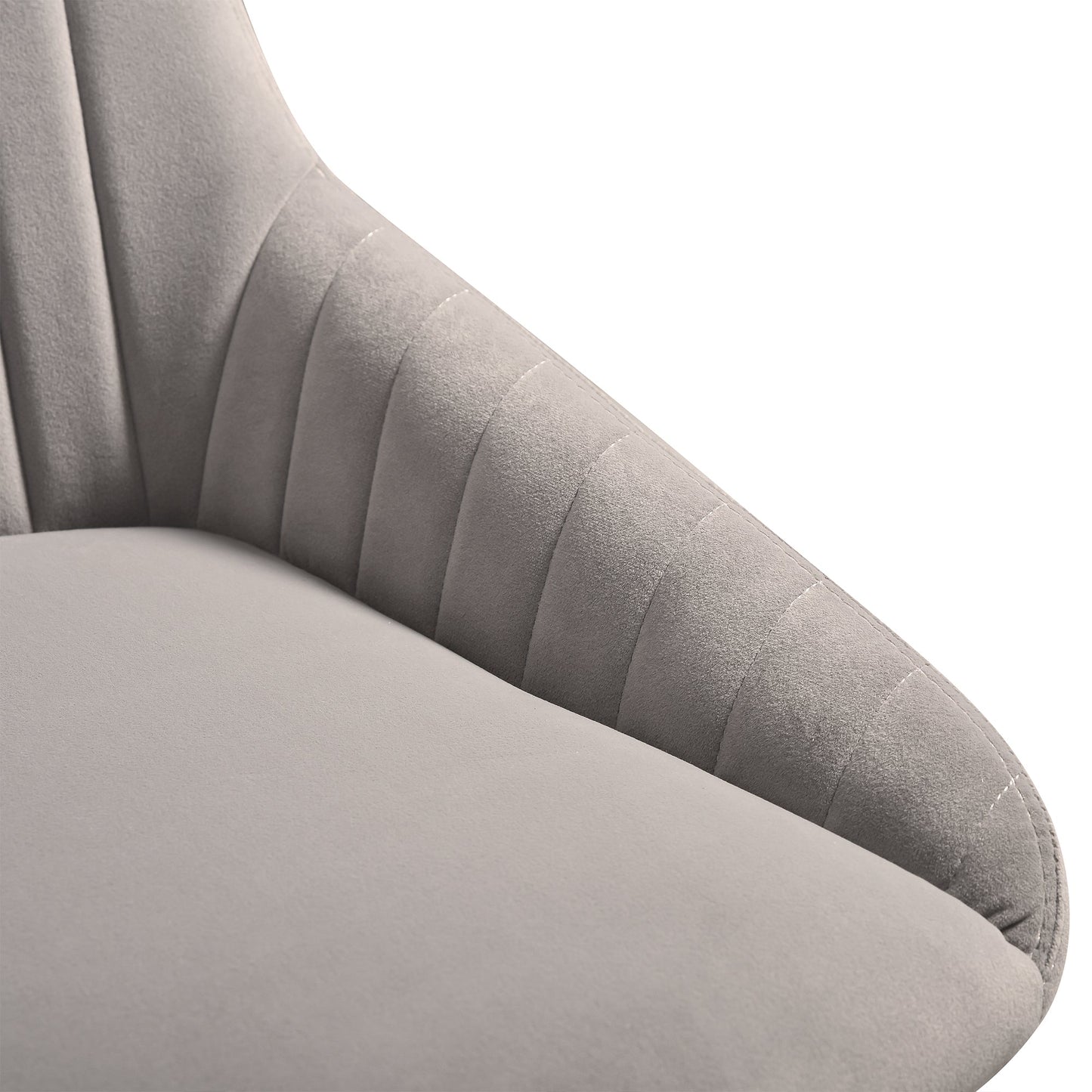 Alora Susie Extendable 7 Piece Dining Set with Gray Fabric Chairs