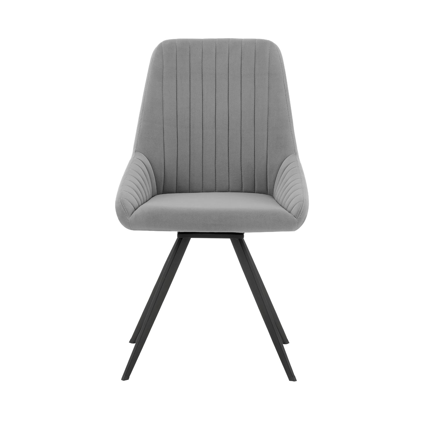 Andes and Alison Gray Fabric 7 Piece Rectangular Dining Set