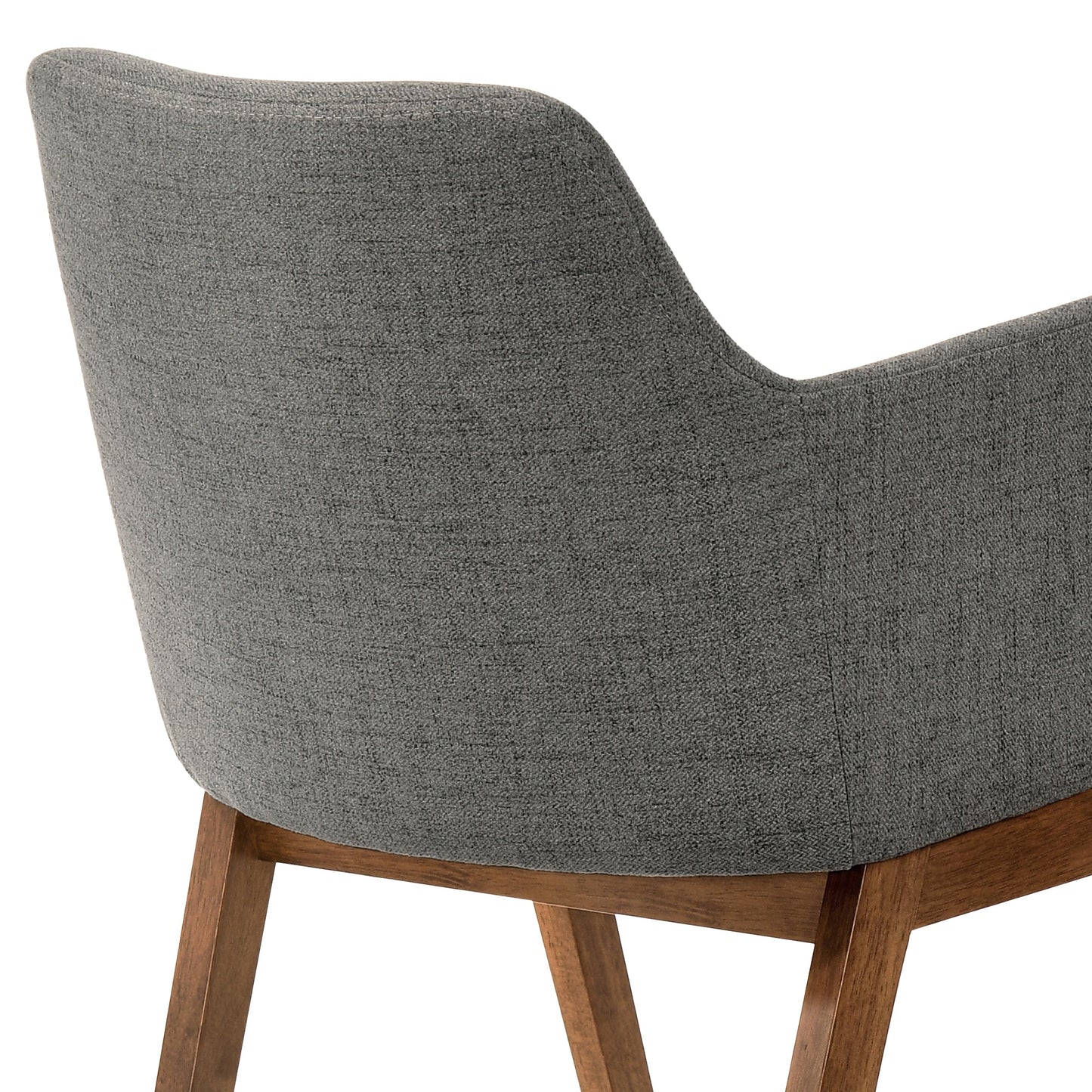 Arcadia and Renzo 42" Round Charcoal and Walnut Wood 5 Piece Dining Set