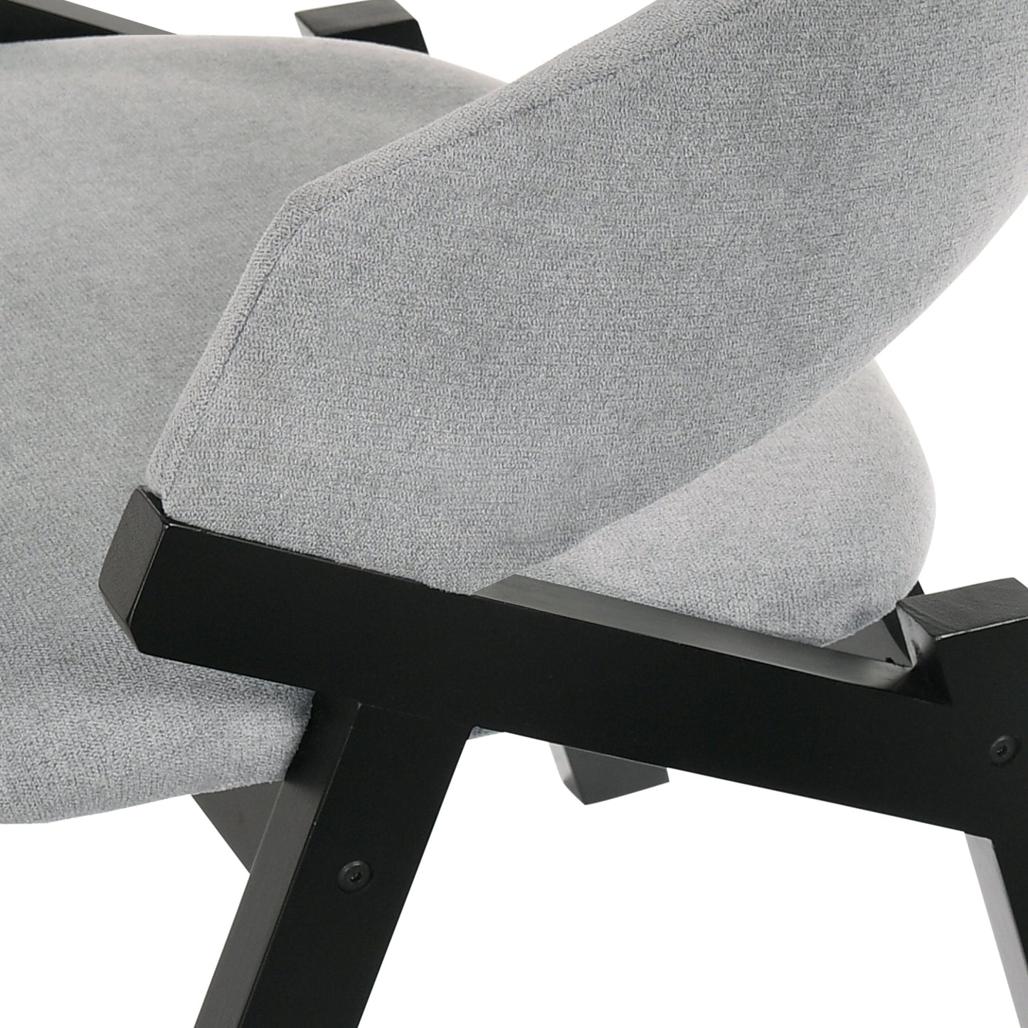 Arcadia and Talulah 42" Round Gray and Black Wood 5 Piece Dining Set