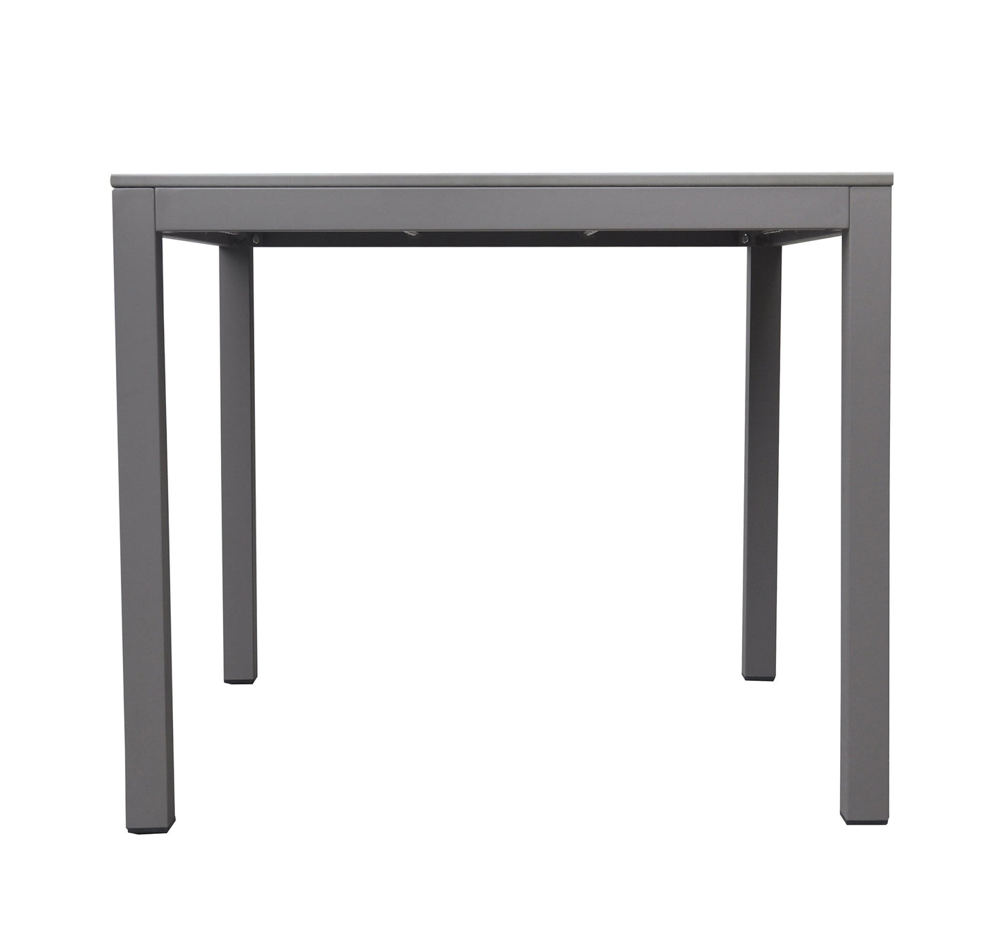 Bistro Dining Set Gray Powder Coated Finish (Table with 4 chairs)