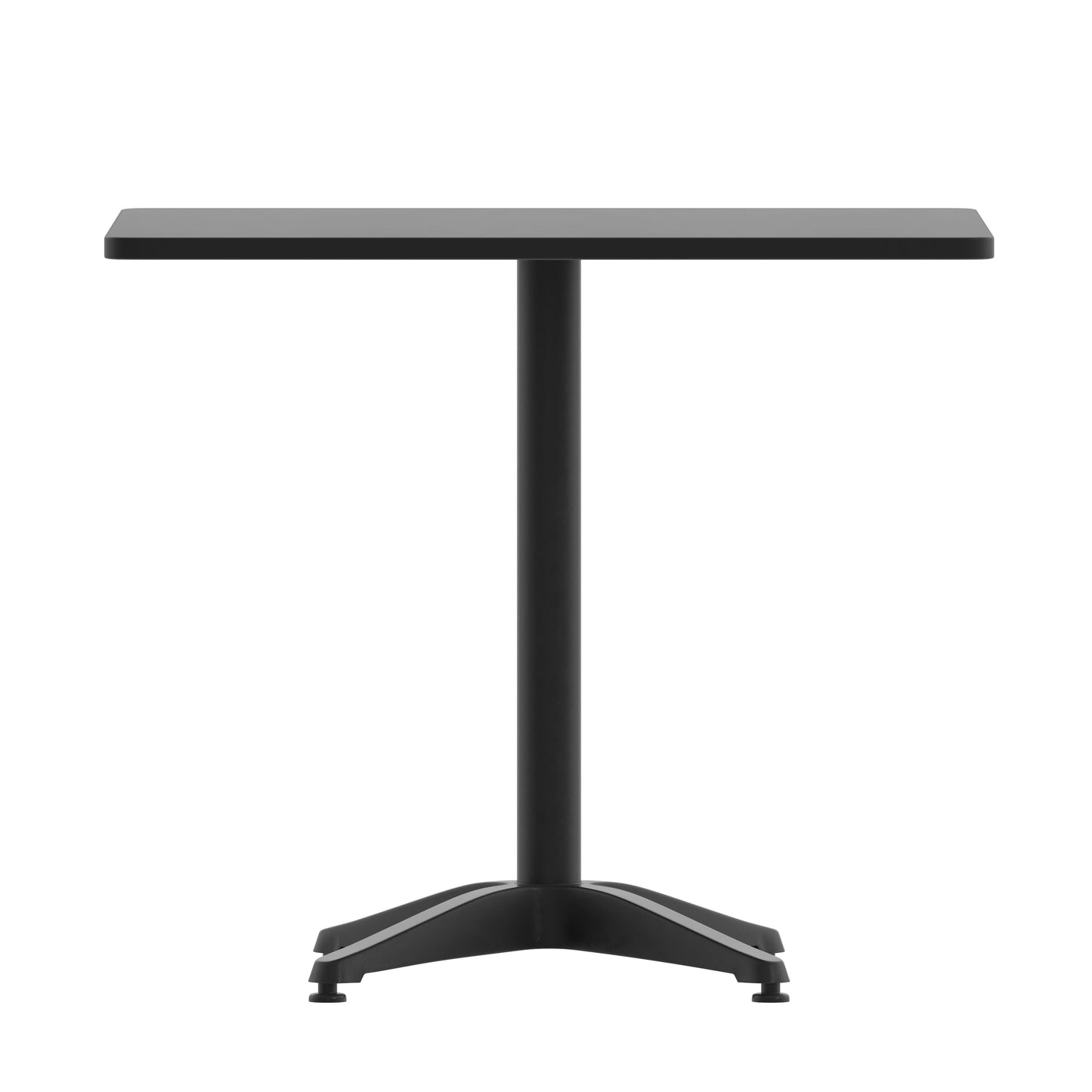 31.5SQ Black Metal Table TLH-053-3-BK-GG