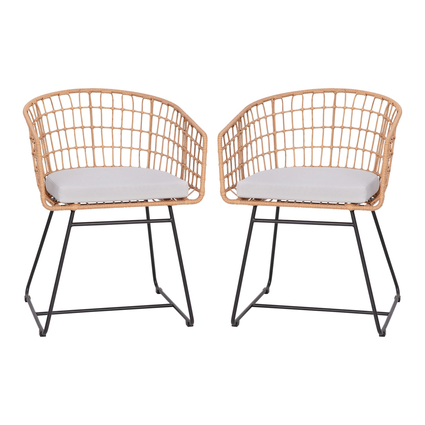 2PK Natural Rope Chair-Cushion TW-VN015-15-NAT-LGY-GG