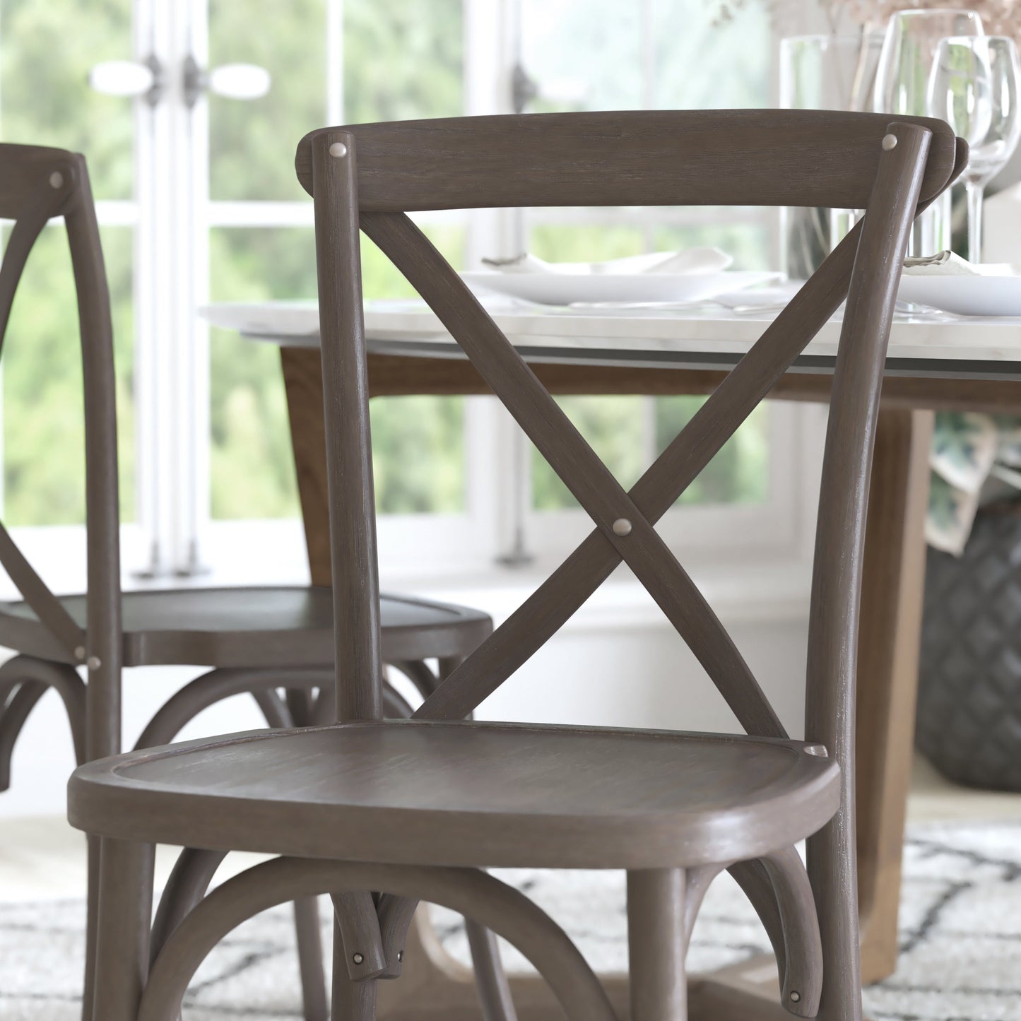 Grey X-Back Chair X-BACK-GREY