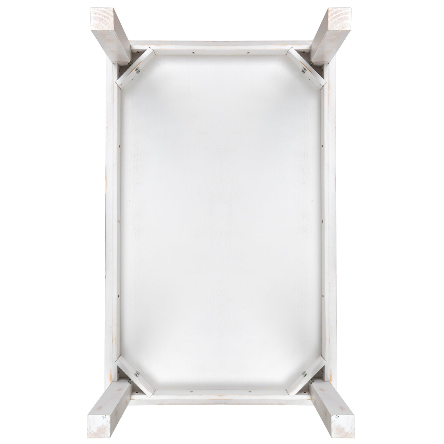 46x30 Rustic White Farm Table XA-F-46X30-WH-GG