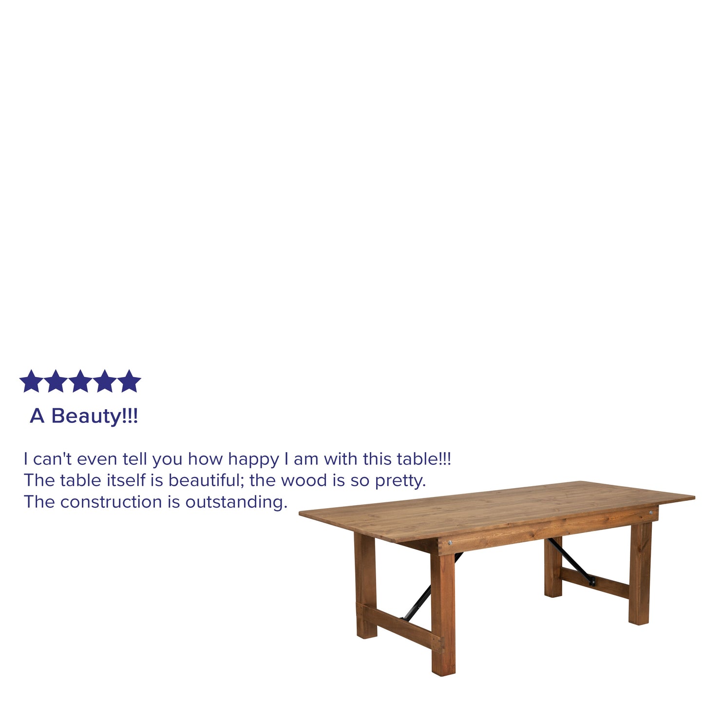 7'x40" Folding Farm Table XA-F-84X40-GG