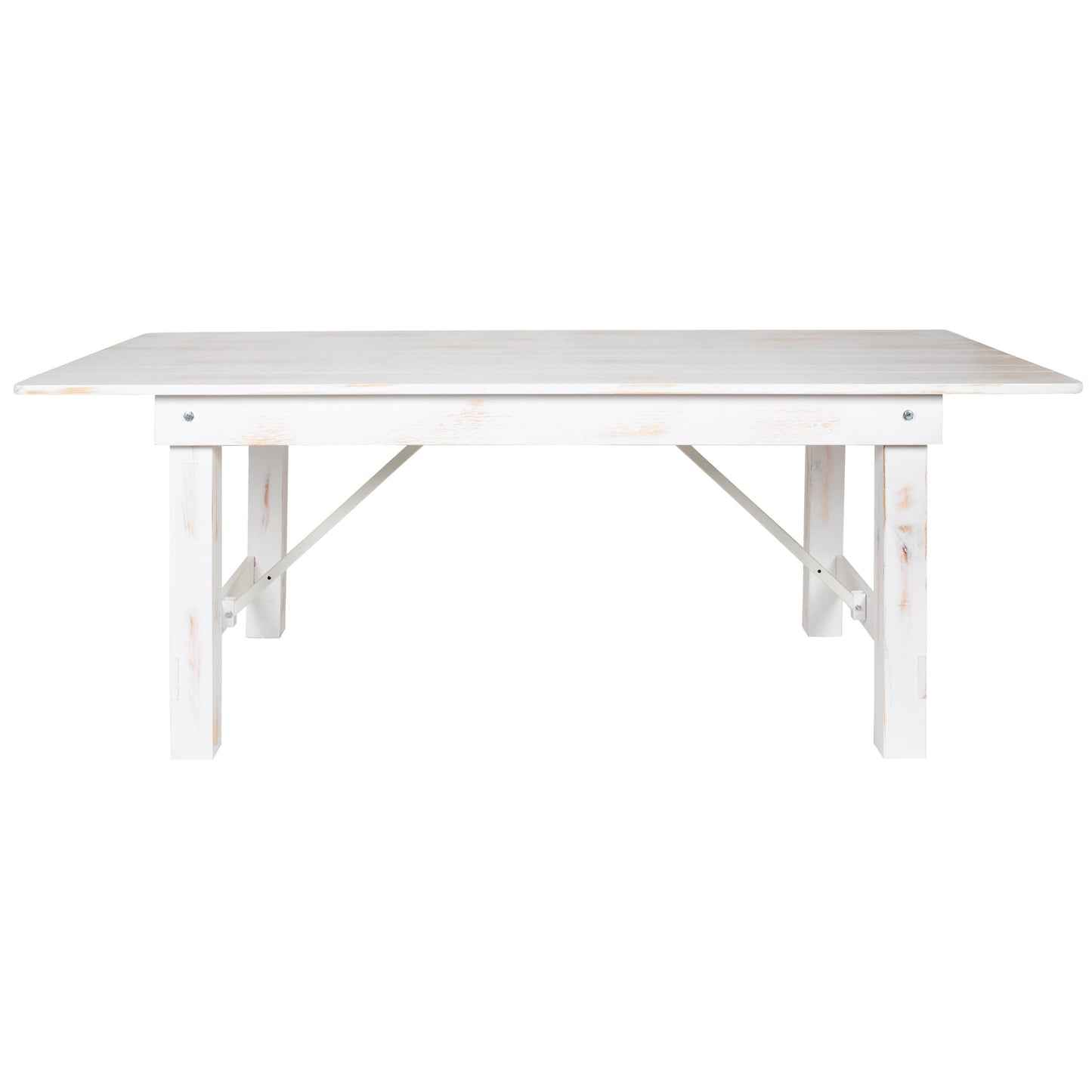 7'x40" White Farm Table XA-F-84X40-WH-GG