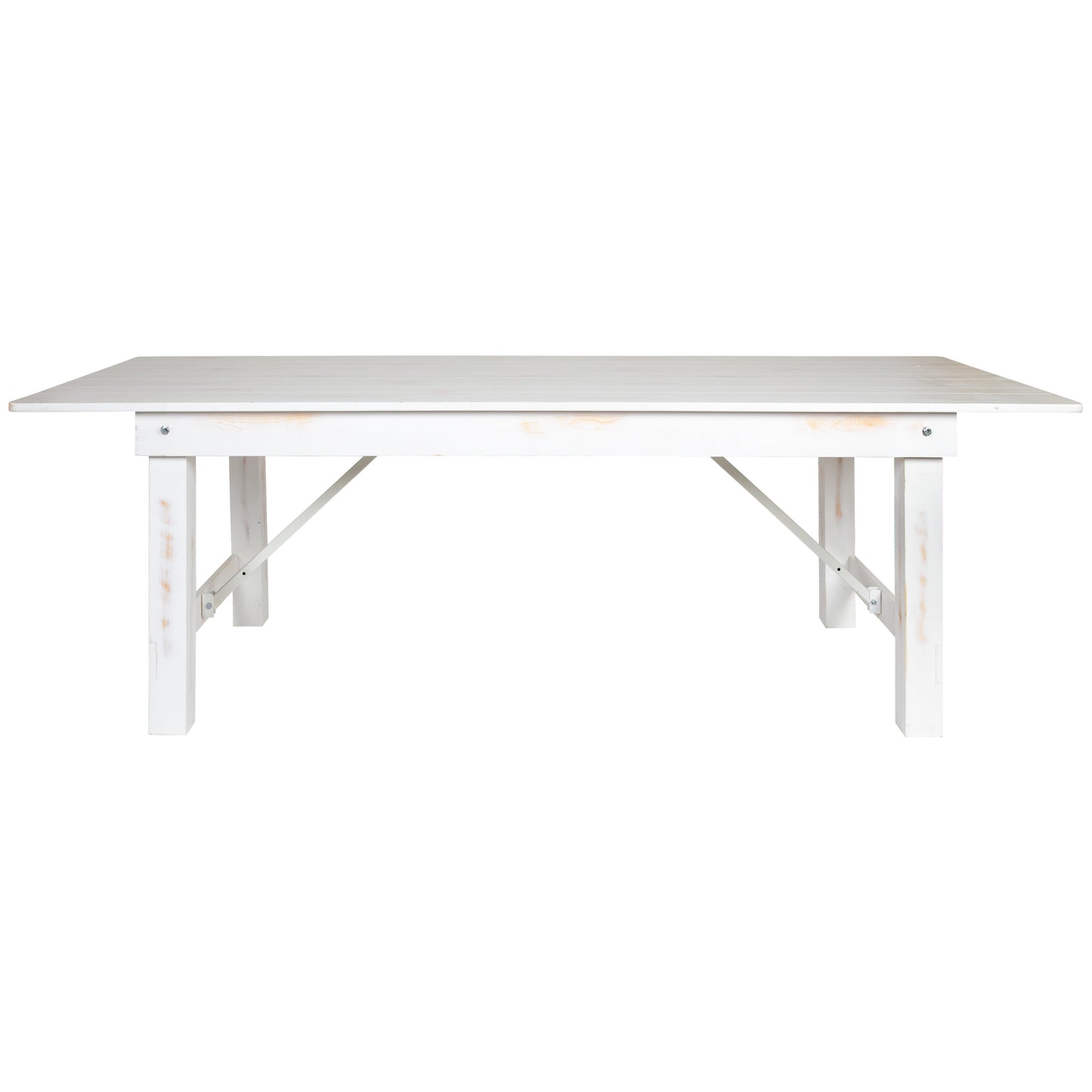 8'x40" White Farm Table XA-F-96X40-WH-GG