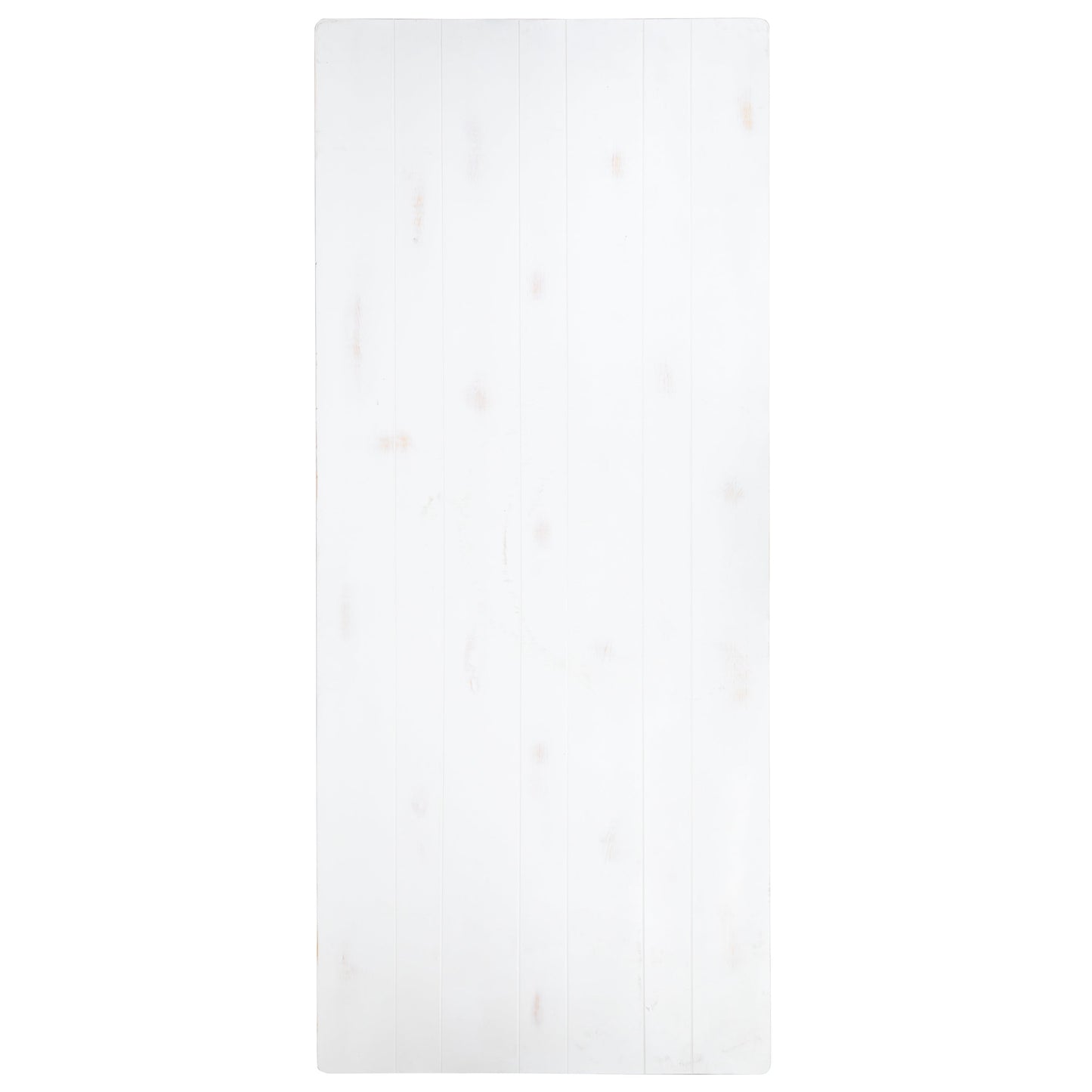 8'x40" White Table/2 Bench Set XA-FARM-4-WH-GG