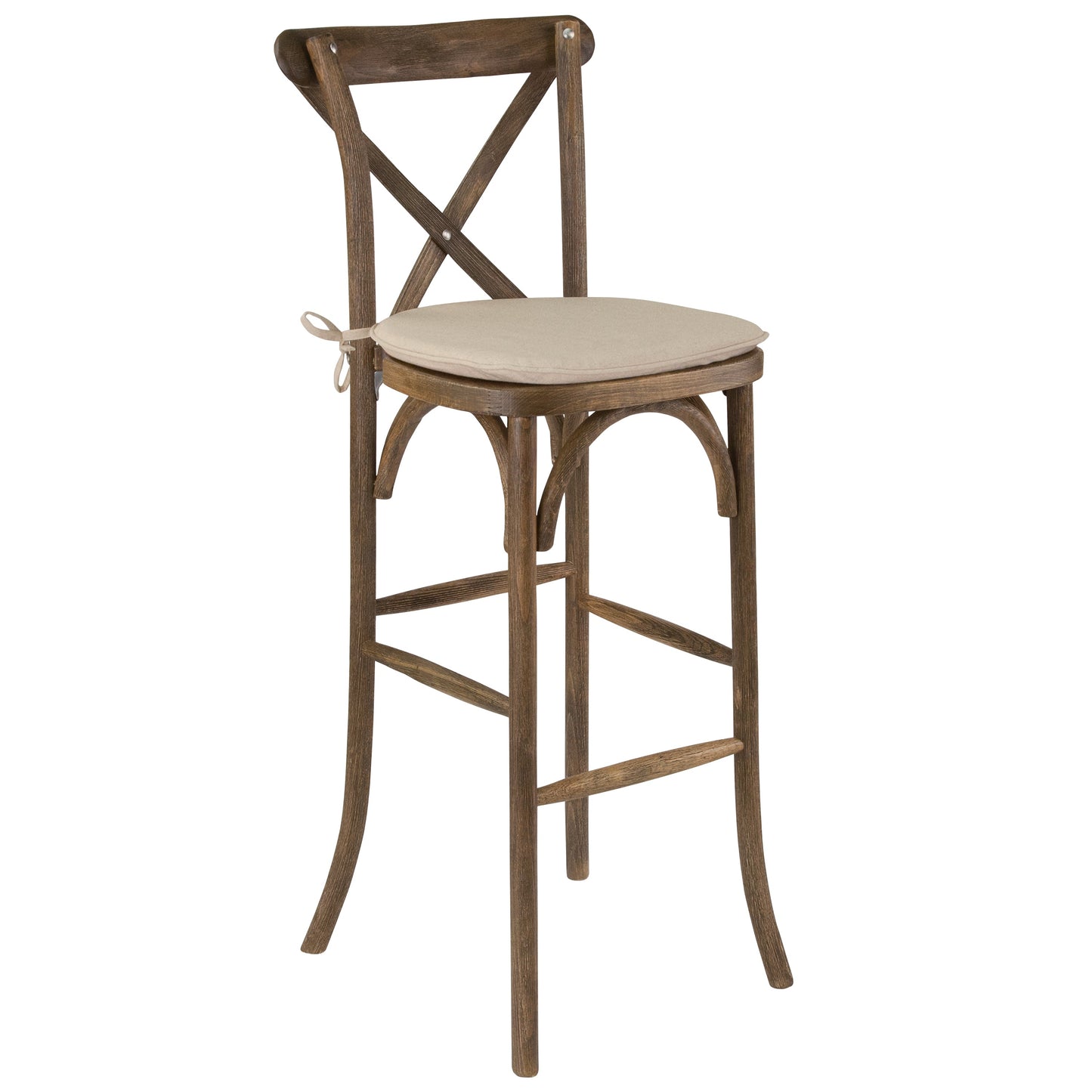 Antique Cross Back Barstool