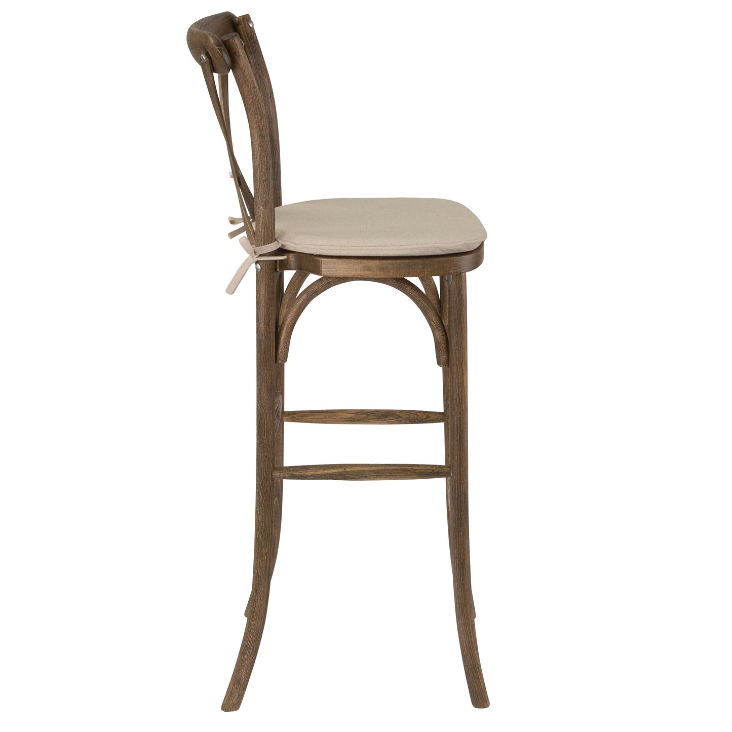 Antique Cross Back Barstool
