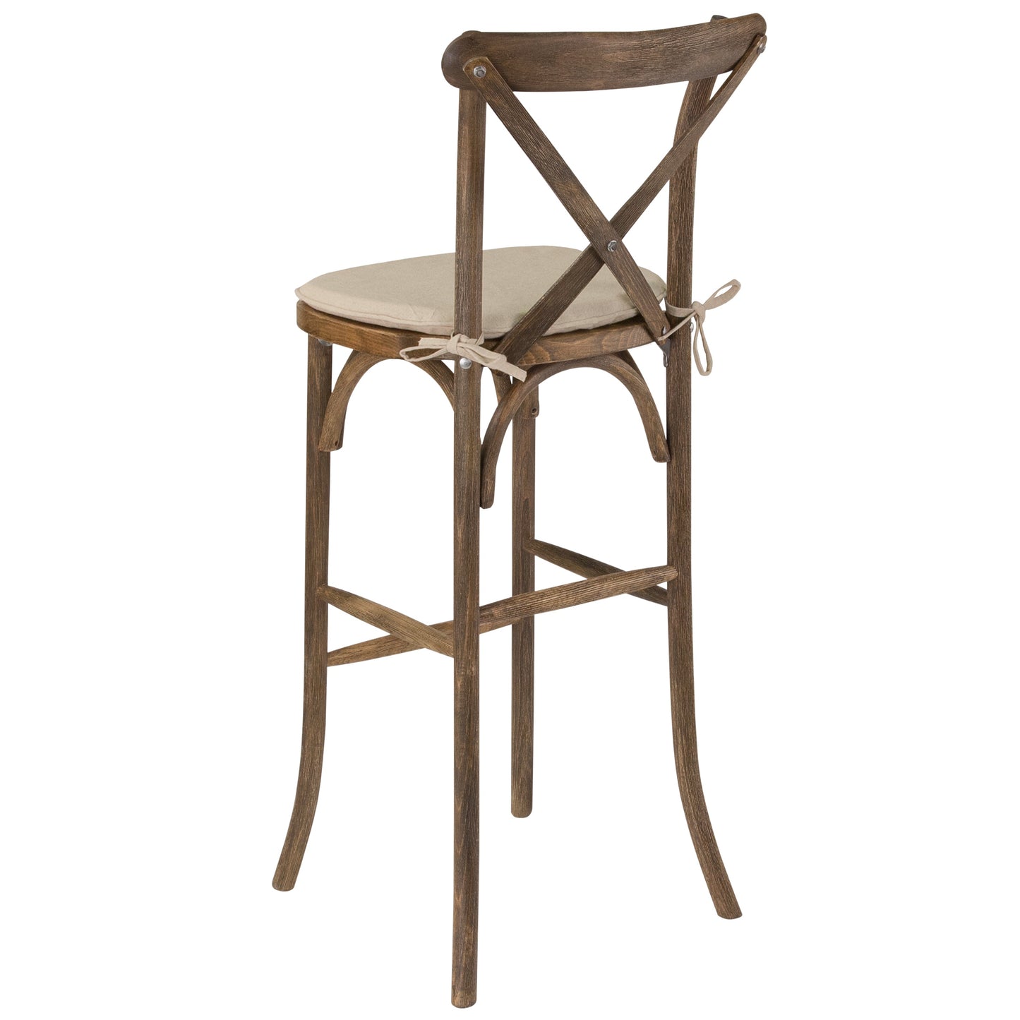 Antique Cross Back Barstool