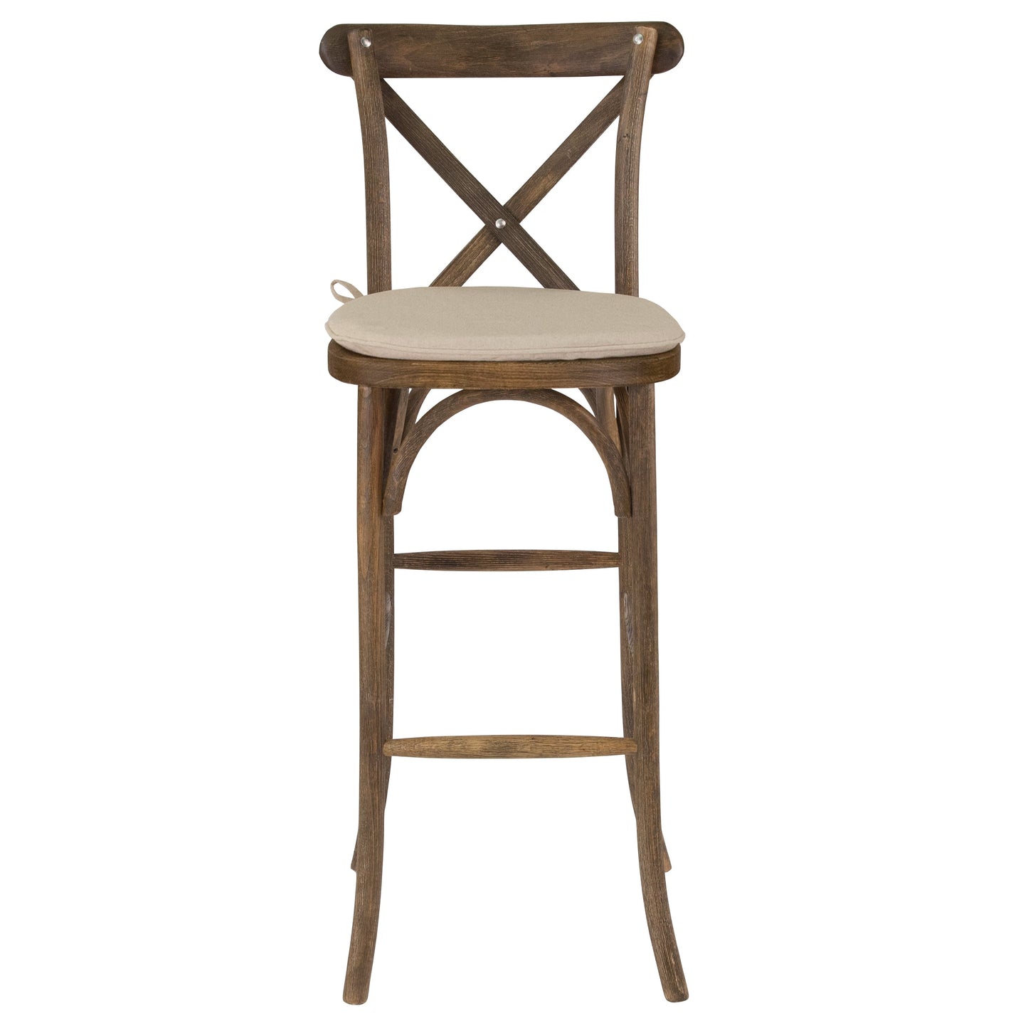 Antique Cross Back Barstool