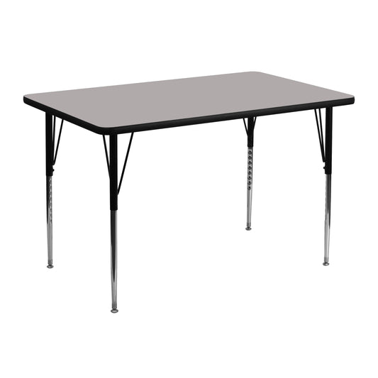 30x48 REC Grey Activity Table XU-A3048-REC-GY-H-A-GG