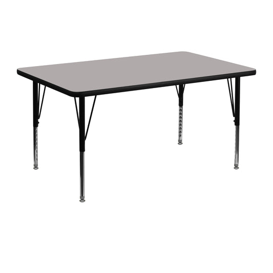 30x48 REC Grey Activity Table XU-A3048-REC-GY-H-P-GG