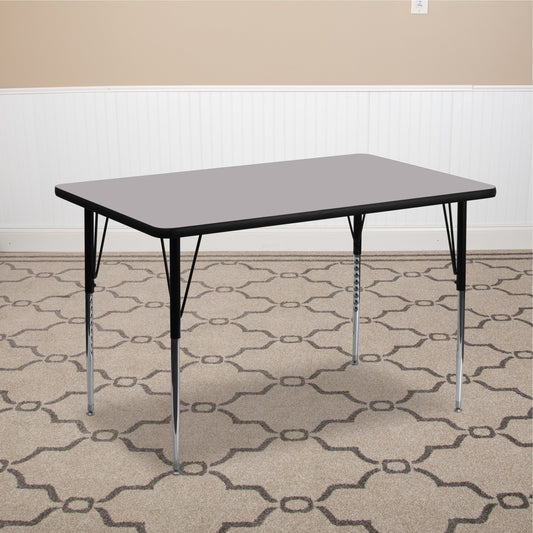 30x48 REC Grey Activity Table XU-A3048-REC-GY-T-A-GG