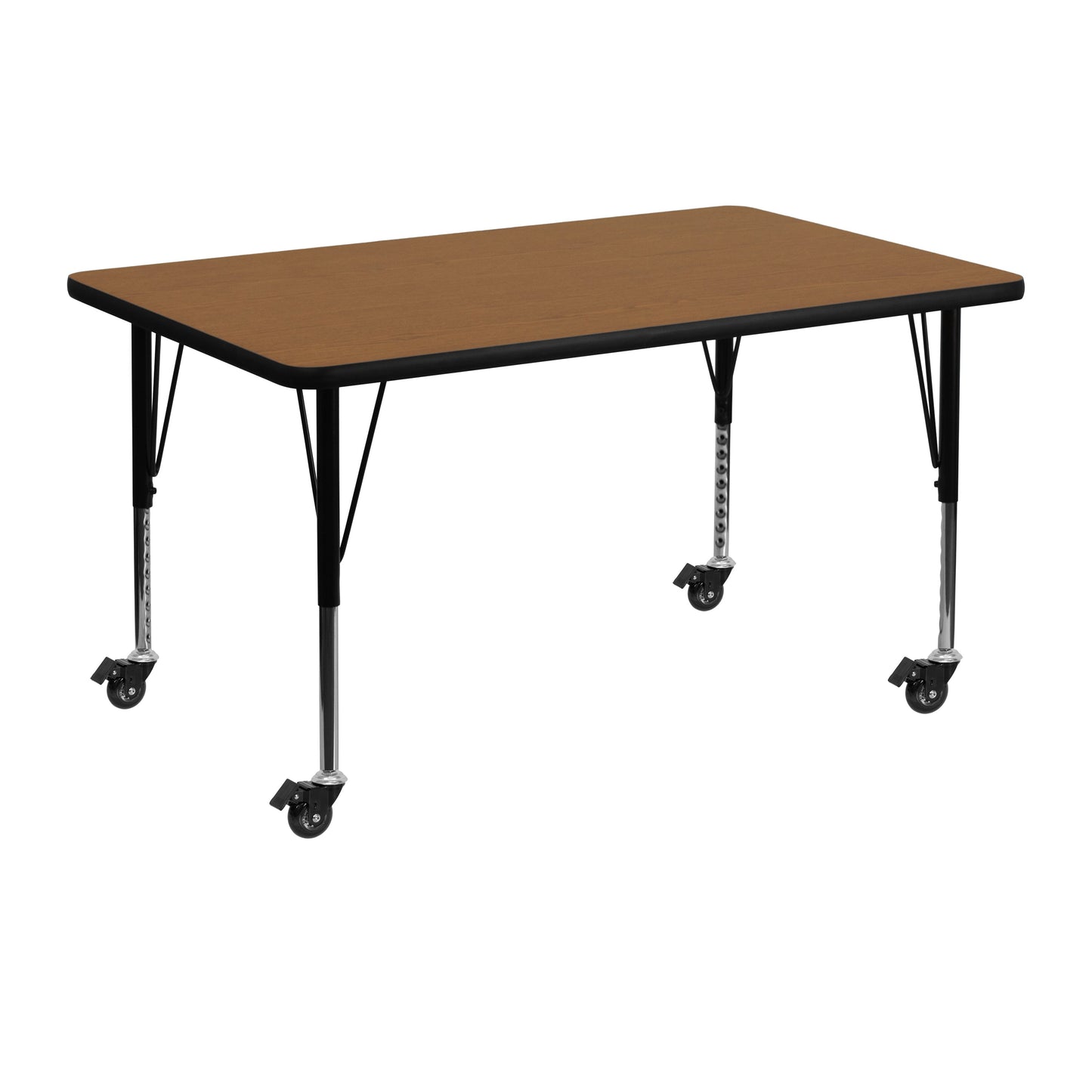 30x48 REC Oak Activity Table XU-A3048-REC-OAK-T-P-CAS-GG