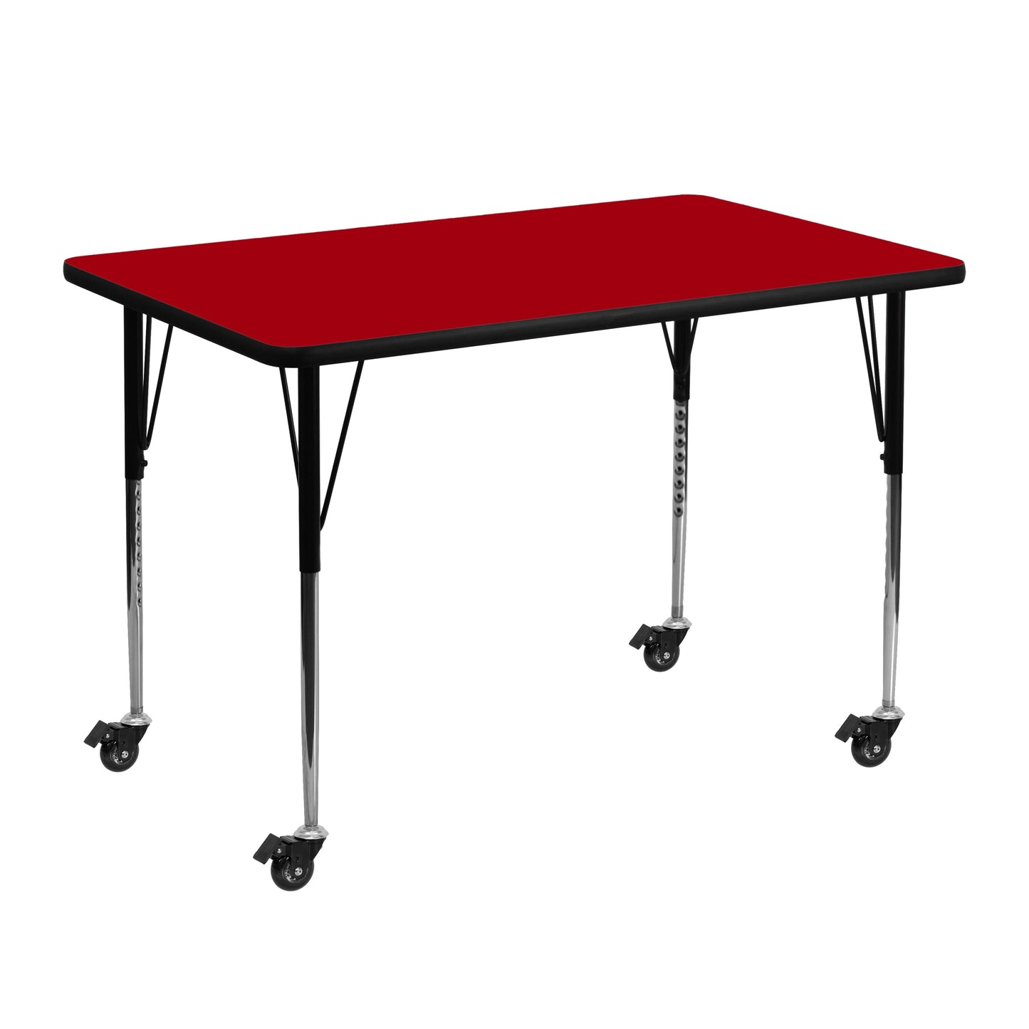 30x48 REC Red Activity Table XU-A3048-REC-RED-T-A-CAS-GG
