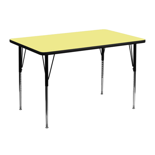 30x48 Yellow Activity Table XU-A3048-REC-YEL-T-A-GG