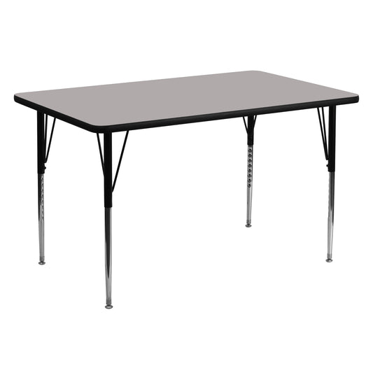 30x60 REC Grey Activity Table XU-A3060-REC-GY-H-A-GG