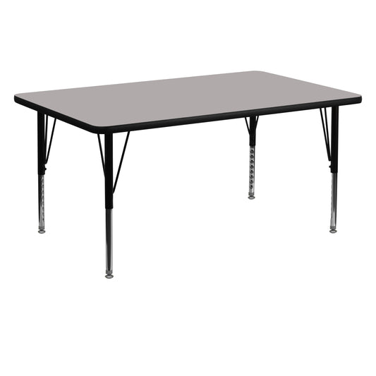 30x60 REC Grey Activity Table XU-A3060-REC-GY-H-P-GG
