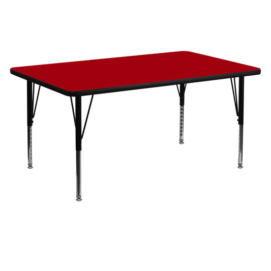 30x60 REC Red Activity Table XU-A3060-REC-RED-T-P-GG