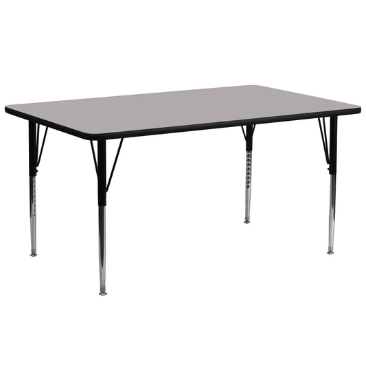 30x72 REC Grey Activity Table XU-A3072-REC-GY-H-A-GG