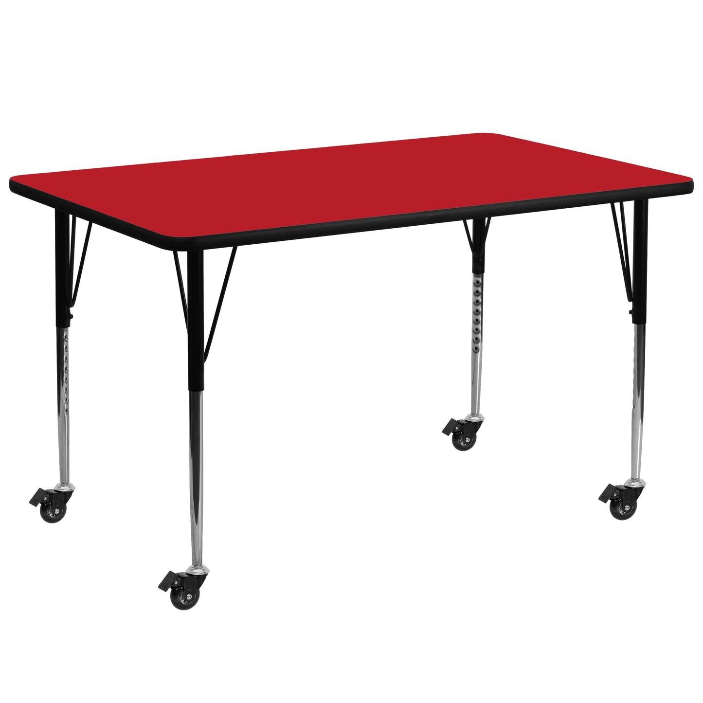 30x72 REC Red Activity Table XU-A3072-REC-RED-H-A-CAS-GG