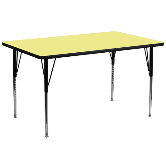 30x72 Yellow Activity Table XU-A3072-REC-YEL-T-A-GG