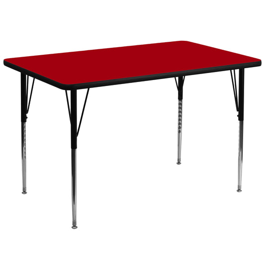 36x72 REC Red Activity Table XU-A3672-REC-RED-T-A-GG