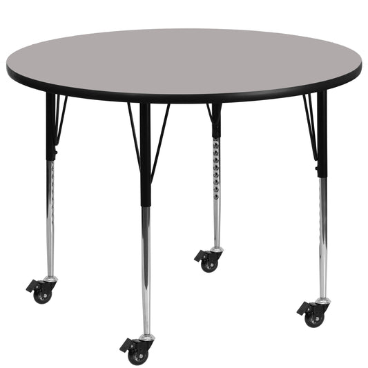42 RND Grey Activity Table XU-A42-RND-GY-H-A-CAS-GG