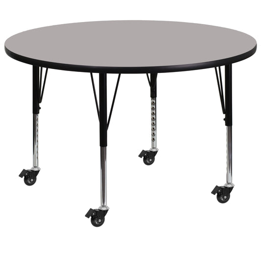 42 RND Grey Activity Table XU-A42-RND-GY-H-P-CAS-GG