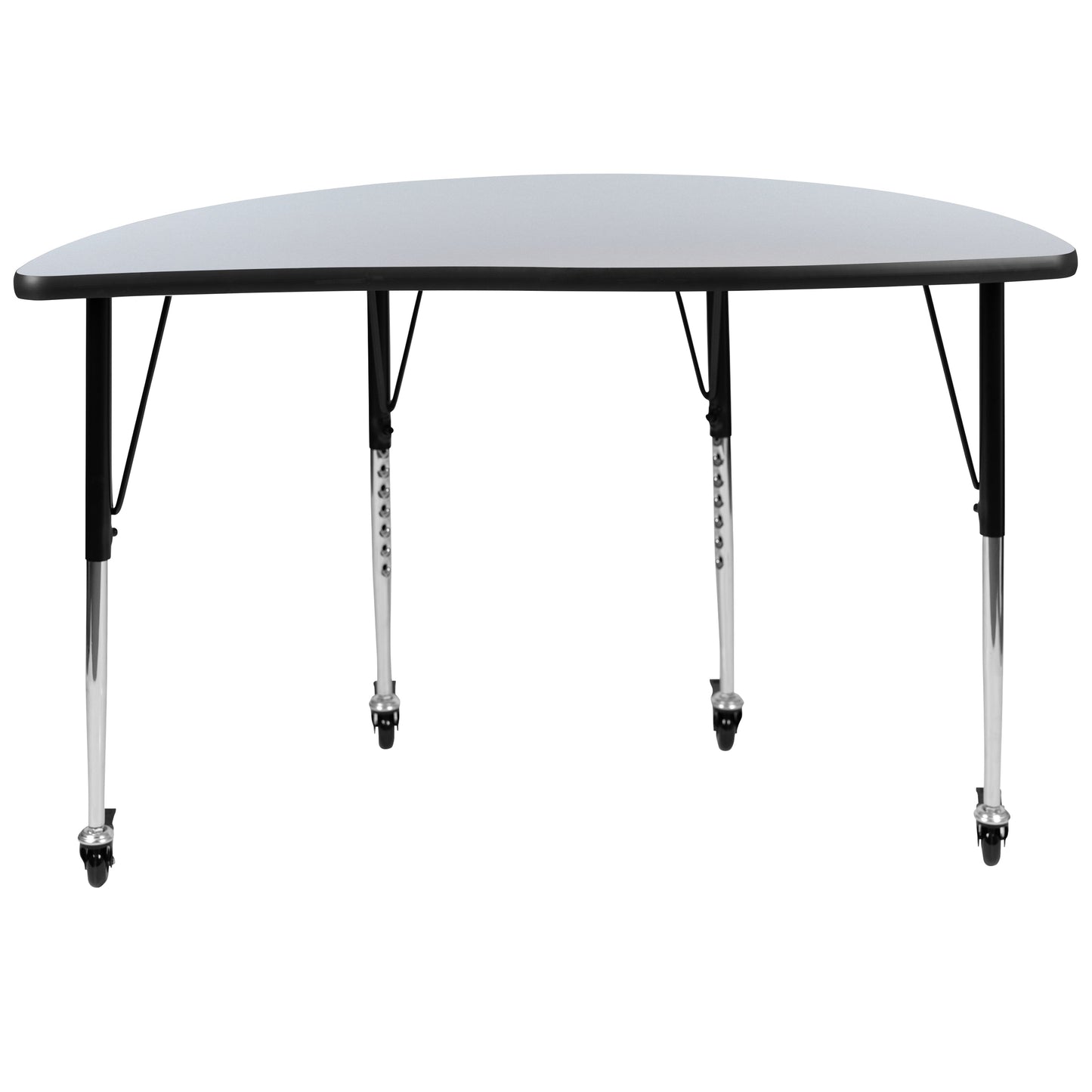 48" Circle Grey Activity Table XU-A48-HCIRC-GY-T-A-CAS-GG