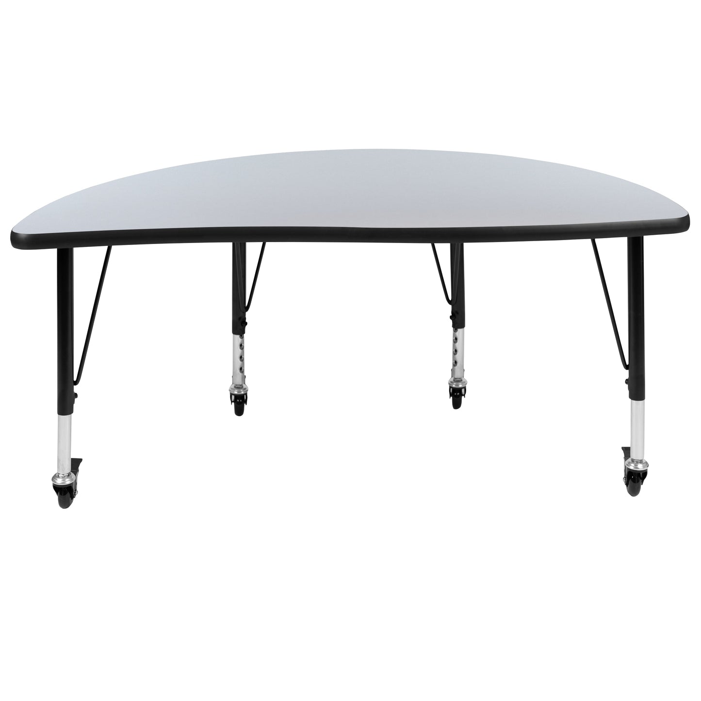 48" Circle Grey Activity Table XU-A48-HCIRC-GY-T-P-CAS-GG
