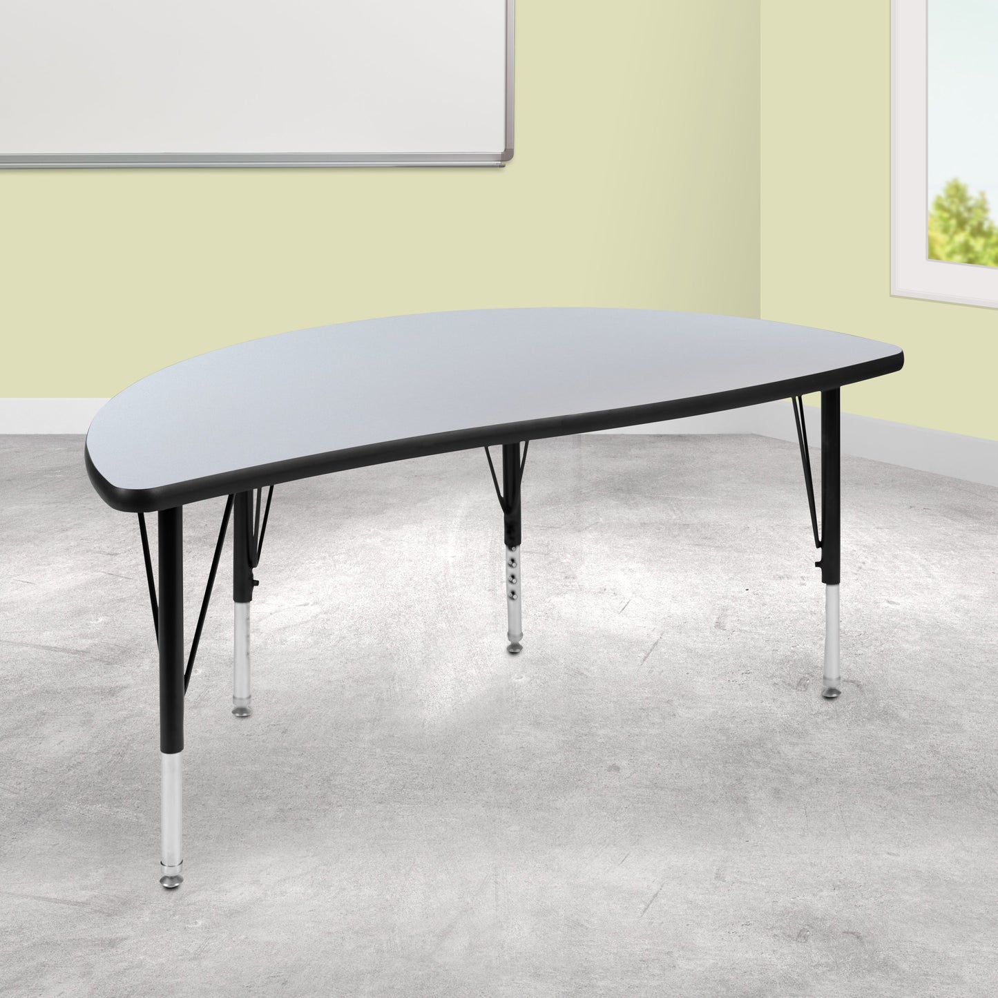 48" Circle Grey Activity Table XU-A48-HCIRC-GY-T-P-GG