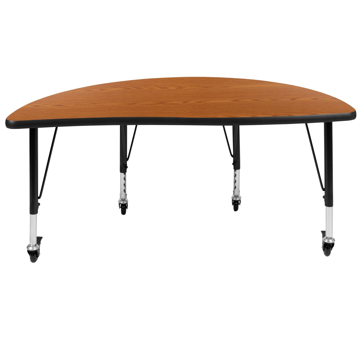 48" Circle Oak Activity Table XU-A48-HCIRC-OAK-T-P-CAS-GG