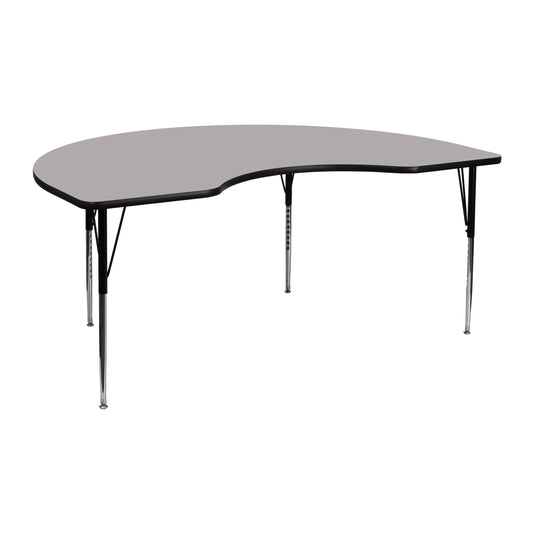 48x72 KDNY Grey Activity Table XU-A4872-KIDNY-GY-H-A-GG