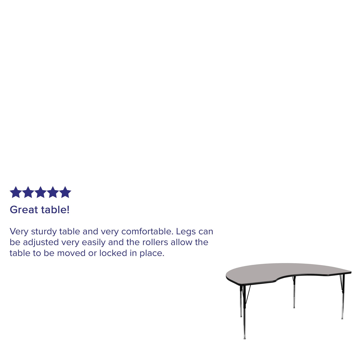 48x72 KDNY Grey Activity Table XU-A4872-KIDNY-GY-H-A-GG