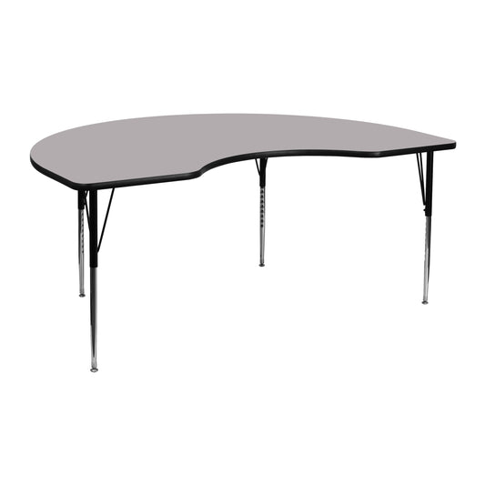 48x72 KDNY Grey Activity Table XU-A4872-KIDNY-GY-T-A-GG