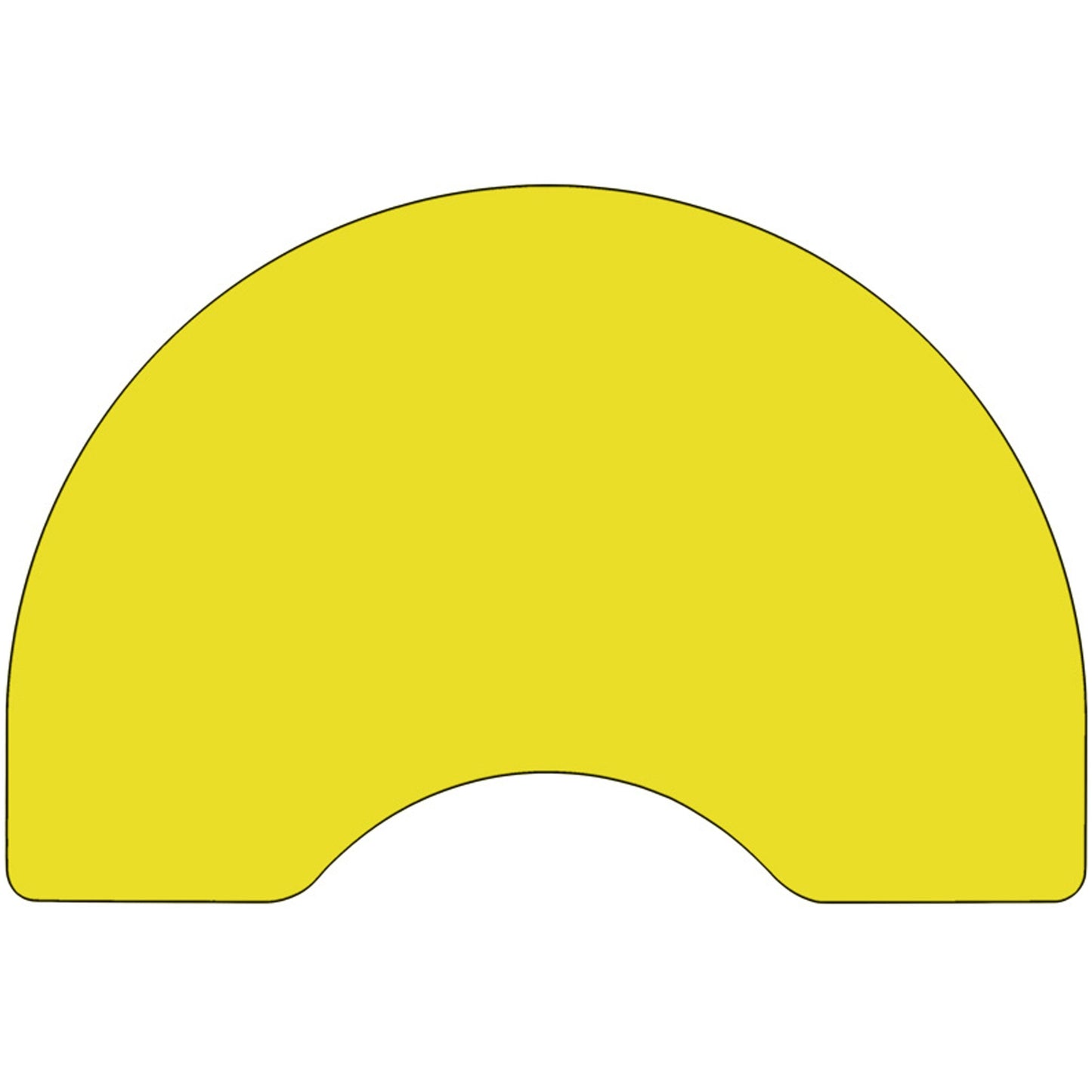 48x72 KDNY Yell Activity Table XU-A4872-KIDNY-YEL-H-P-CAS-GG