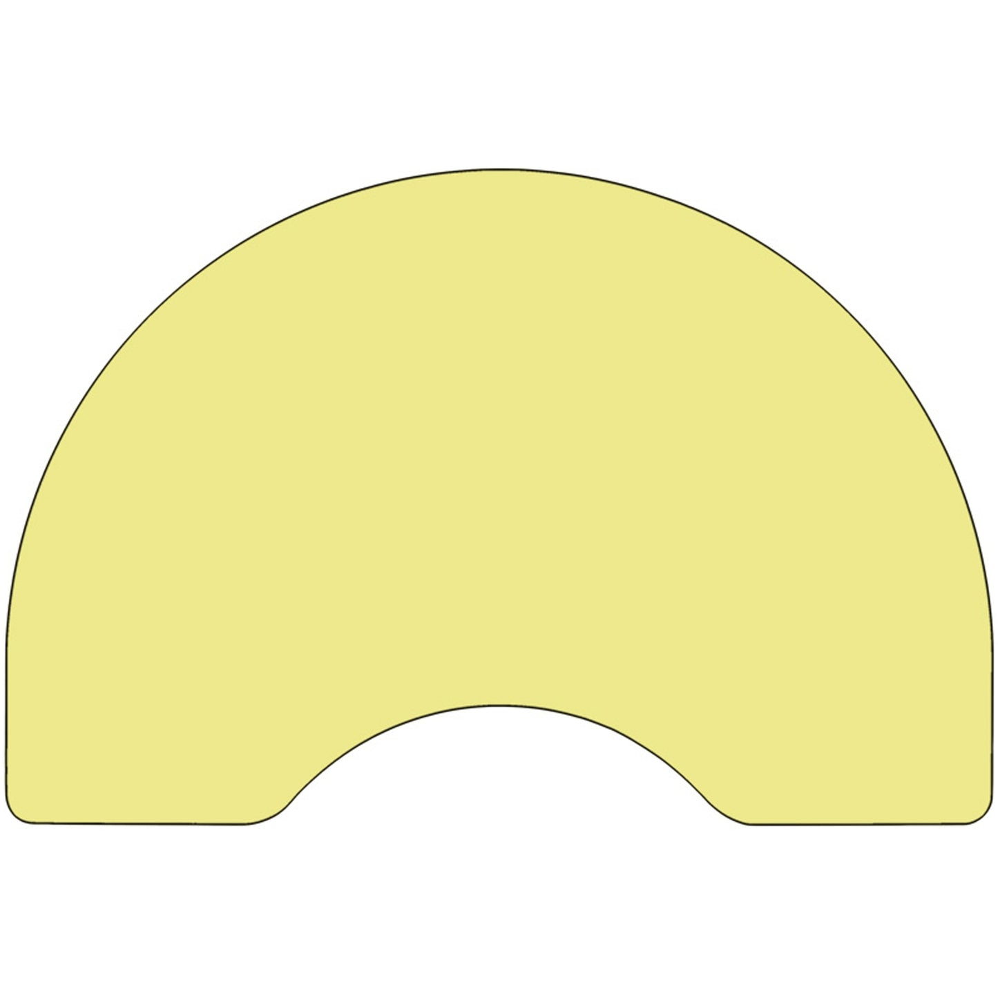 48x72 KDNY Yell Activity Table XU-A4872-KIDNY-YEL-T-P-CAS-GG