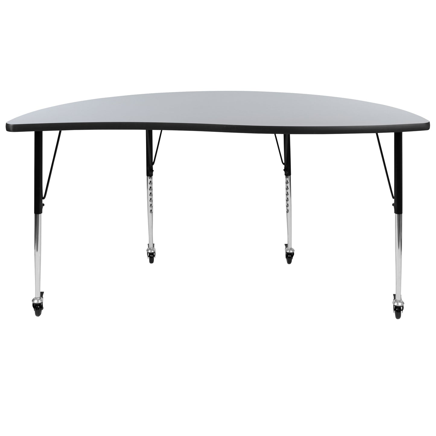 60" Circle Grey Activity Table XU-A60-HCIRC-GY-T-A-CAS-GG