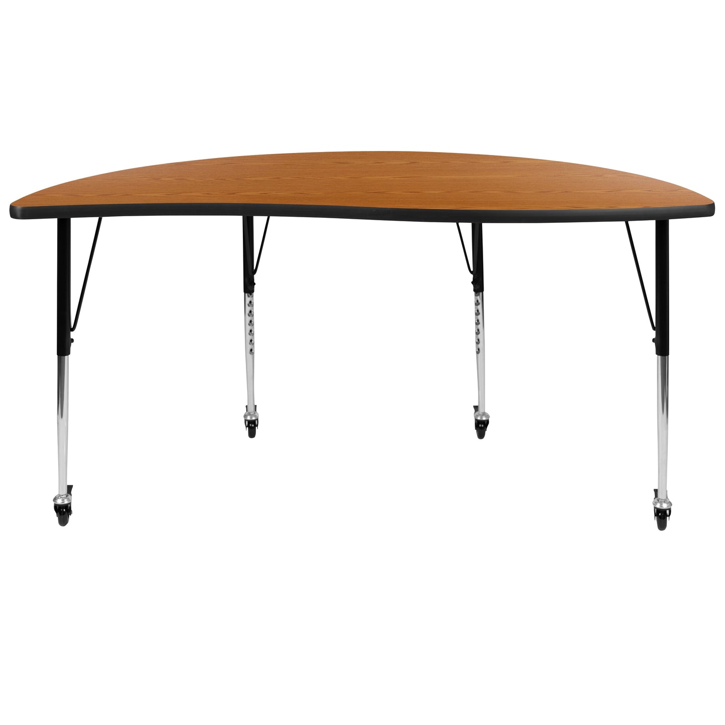 60" Circle Oak Activity Table XU-A60-HCIRC-OAK-T-A-CAS-GG