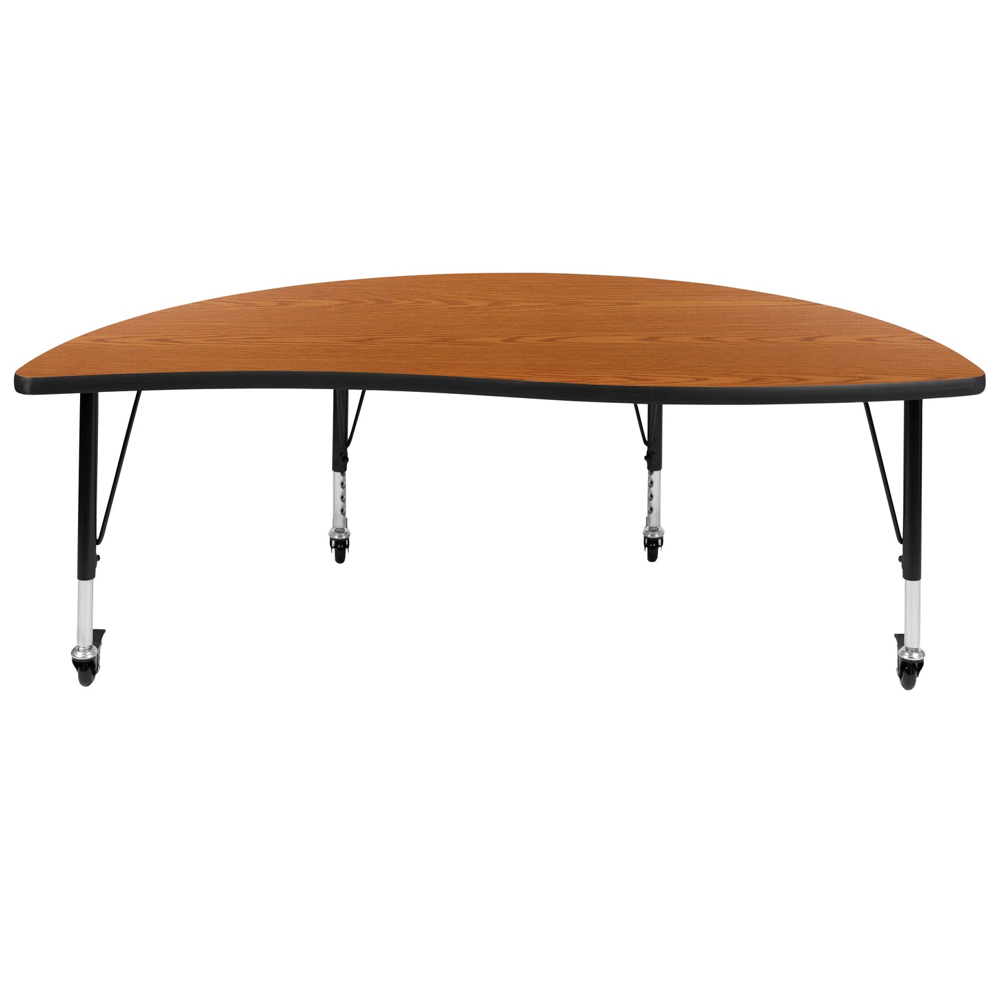 60" Circle Oak Activity Table XU-A60-HCIRC-OAK-T-P-CAS-GG