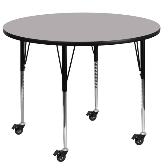 60 RND Grey Activity Table XU-A60-RND-GY-T-A-CAS-GG